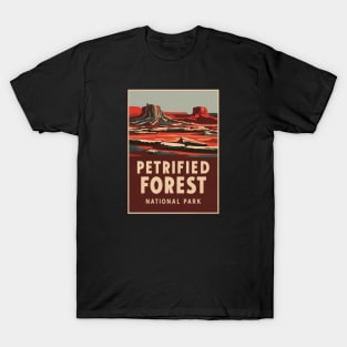 Petrified Forest National Park Travel Poster Retro T-Shirt